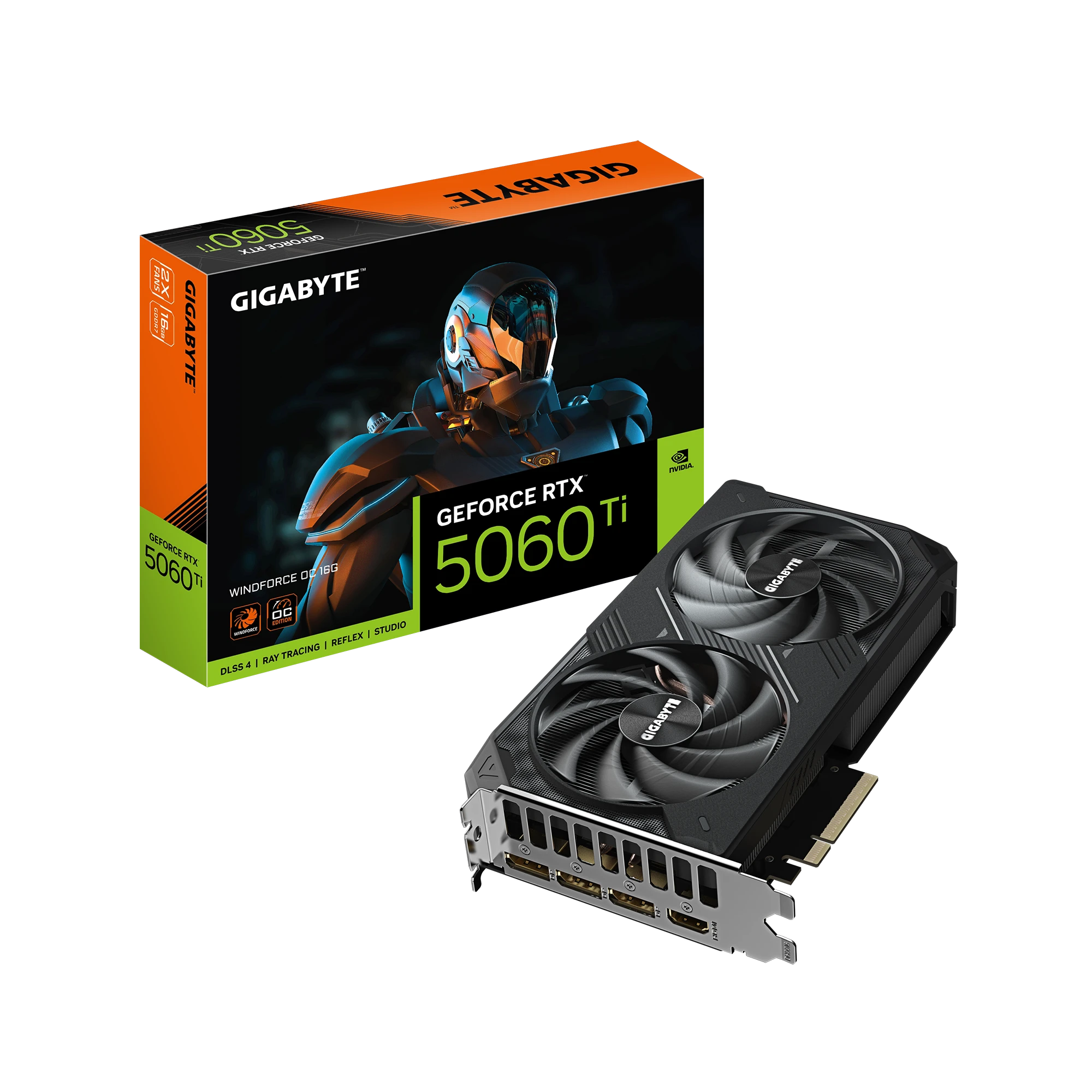 Gigabyte RTX 5060 Ti 16G WINDFORCE OC (GV-N506TWF2OC-16GD) Відеокарти image 1