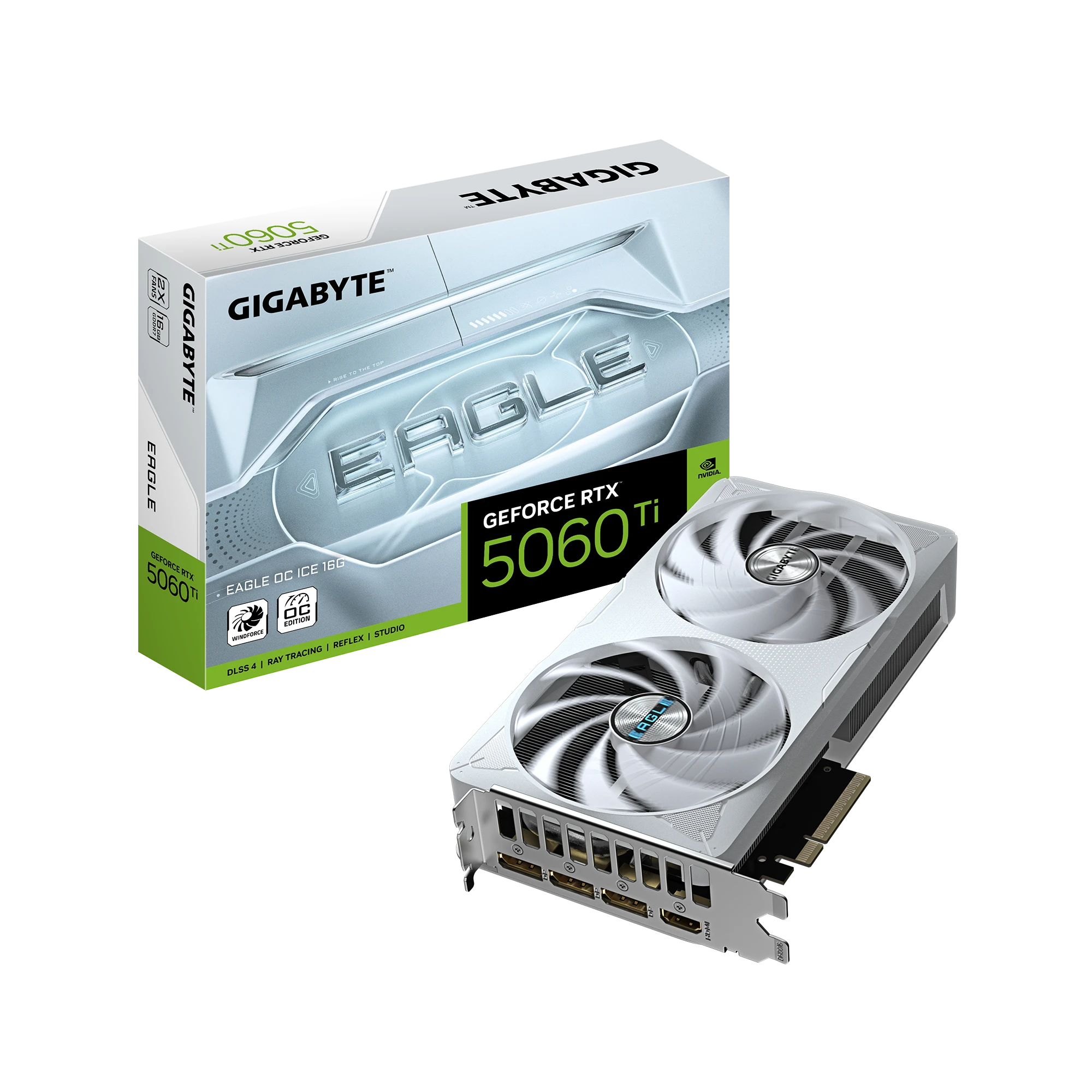 Gigabyte RTX 5060 Ti EAGLE OC ICE 16G (GV-N506TEAGLEOC ICE-16GD) Відеокарти image 1