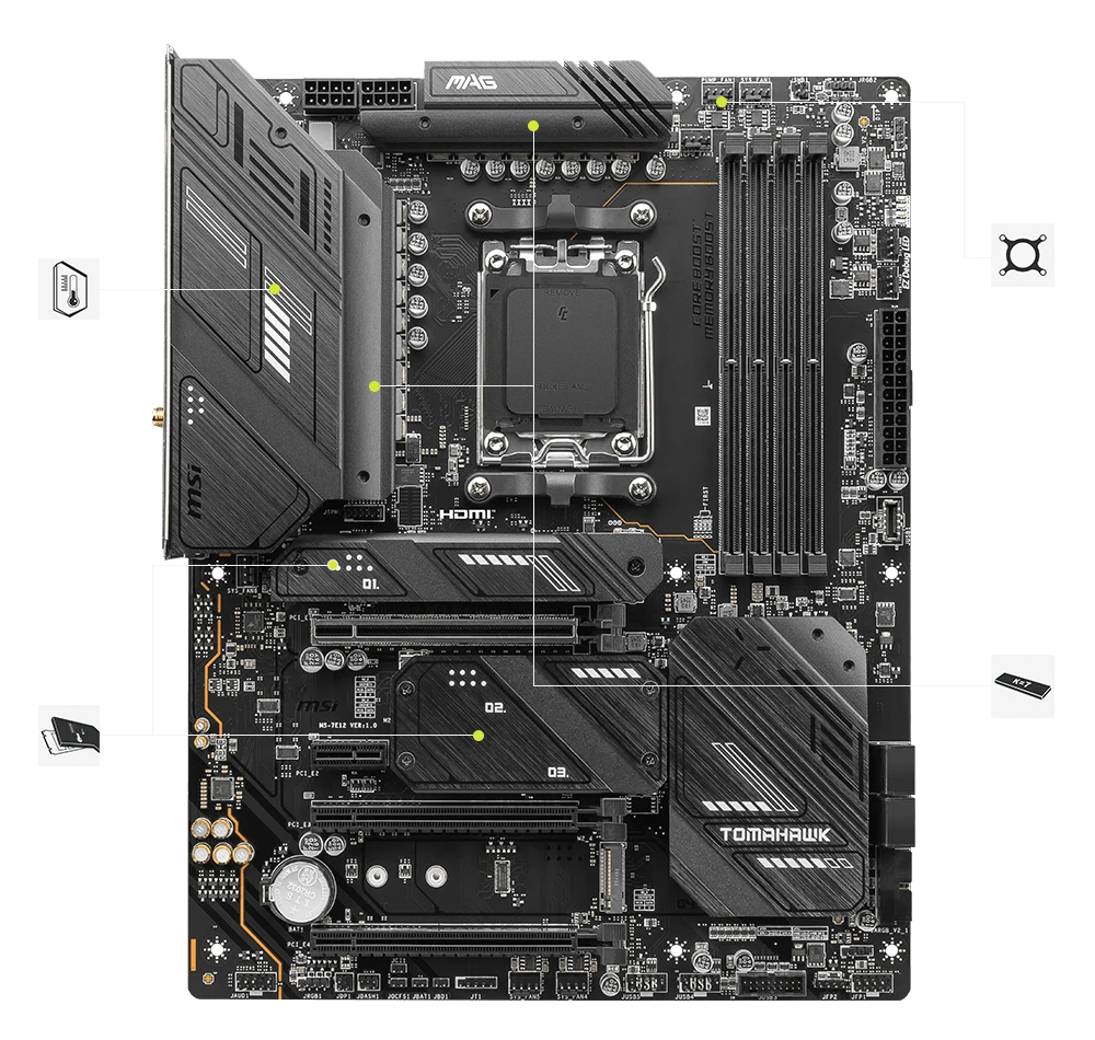 MSI MAG X670E TOMAHAWK WIFI Материнські плати image 2