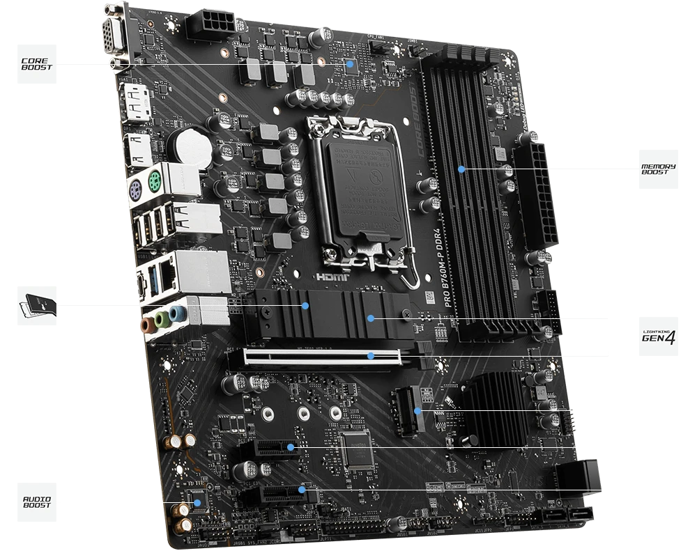 MSI PRO B760M-P DDR4 (911-7E02-001) Материнські плати image 5
