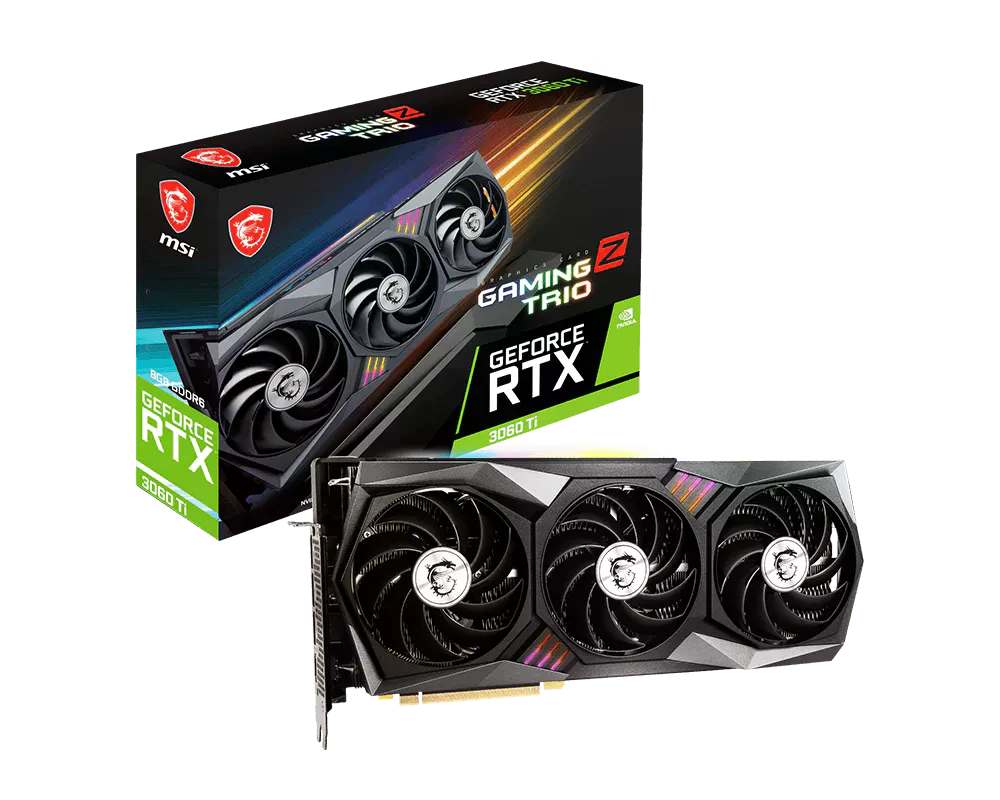 MSI RTX 3060 Ti 8Gb Gaming Z Trio LHR (RTX 3060 Ti GAMING Z TRIO 8G LHR) Відеокарти image 1