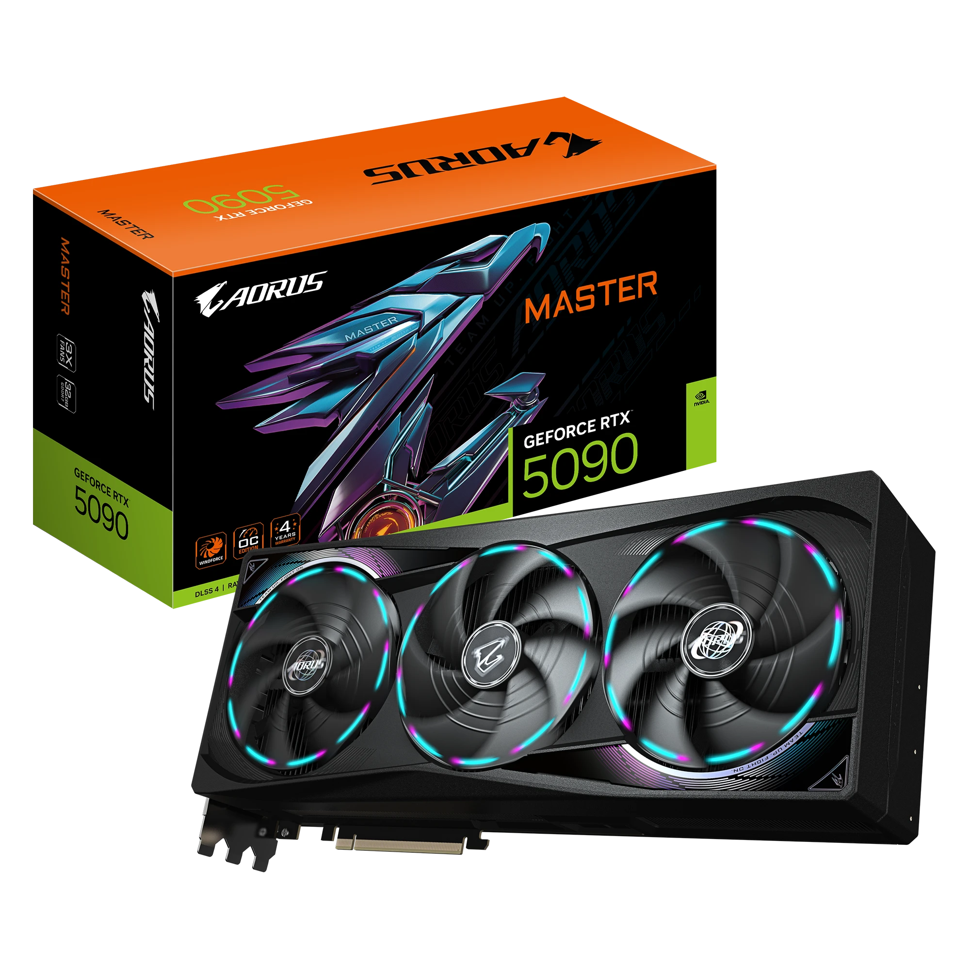 Gigabyte RTX 5090 32G AORUS MASTER (GV-N5090AORUS M-32GD) Відеокарти image 1