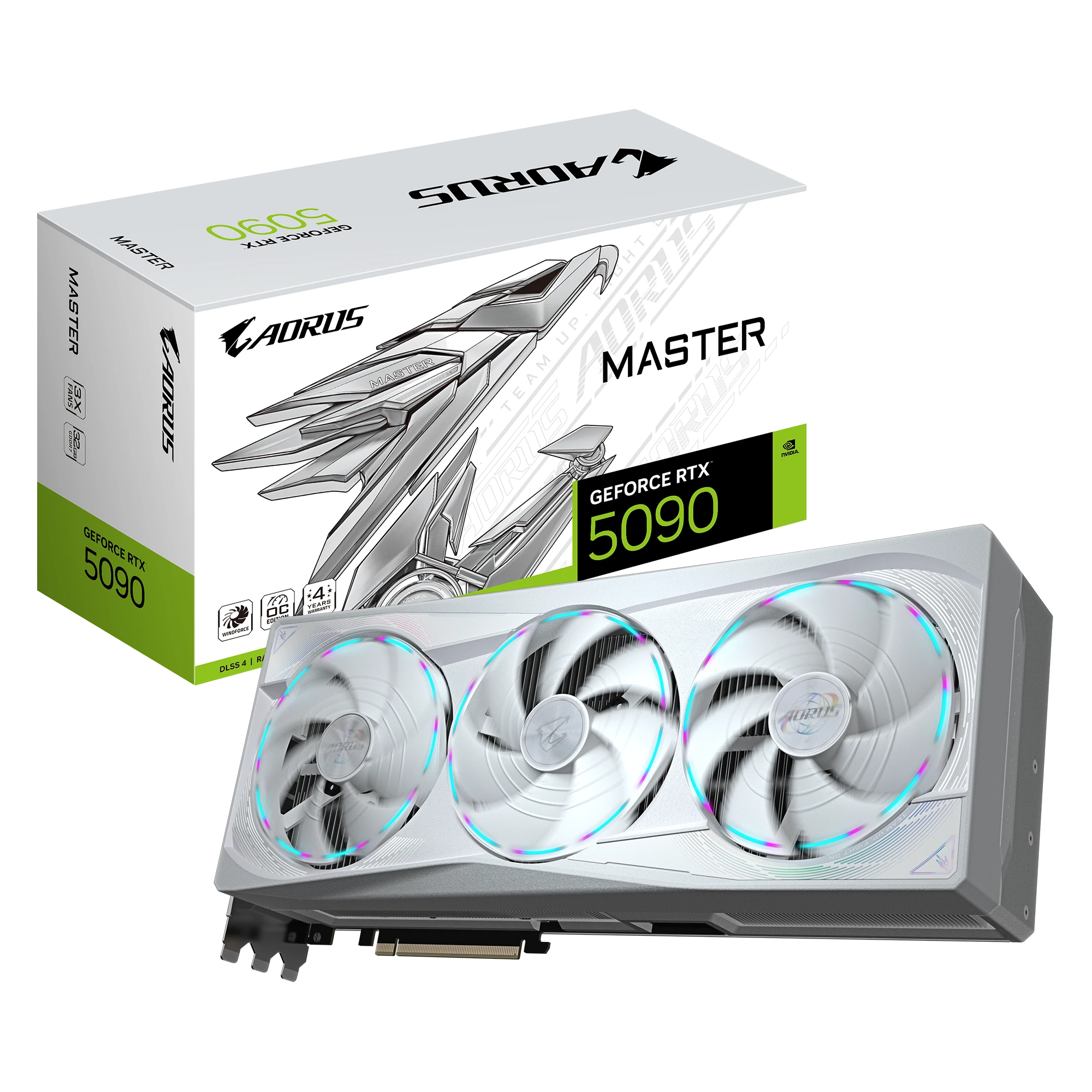 Gigabyte RTX 5090 32GB AORUS MASTER ICE (GV-N5090AORUSM ICE-32GD) Відеокарти image 1