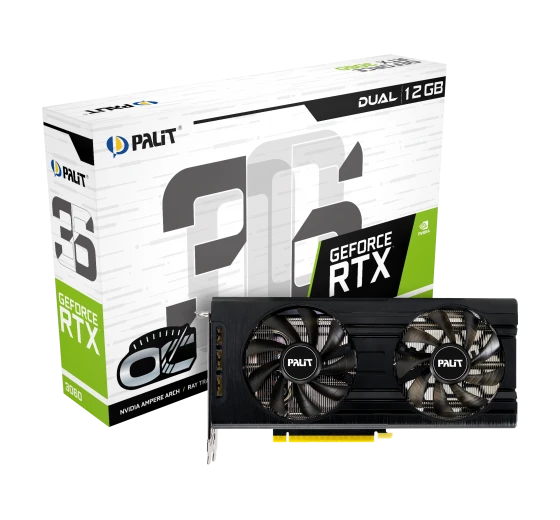 Palit RTX 3060 Dual OC 12GB (NE63060T19K9-190AD) Відеокарти image 1