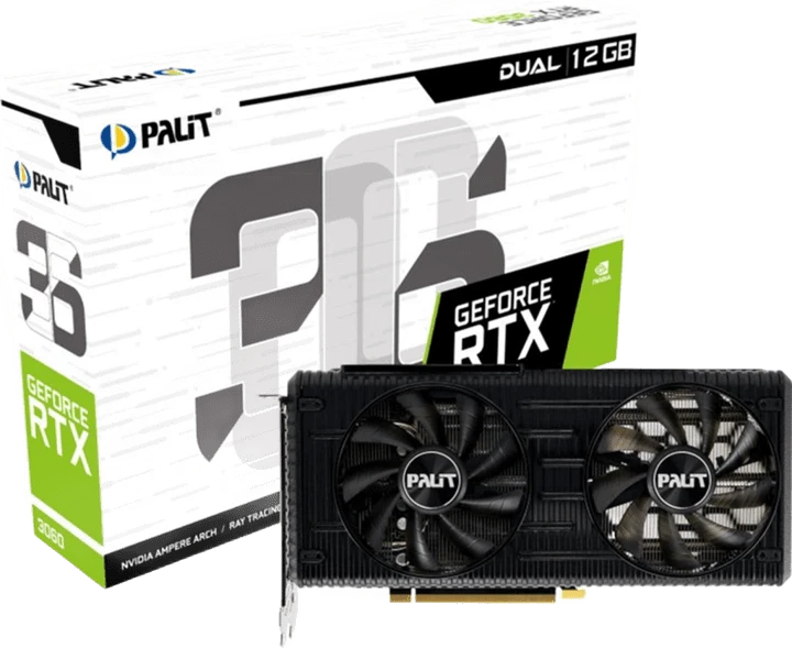 Palit RTX 3060 12GB Dual (NE63060019K9-190AD) Відеокарти image 1
