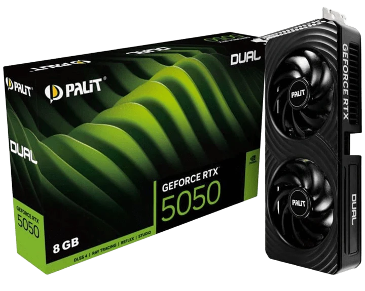 Palit RTX 5050 8GB Dual (NE65050019P1-GB2070D) Відеокарти image 1