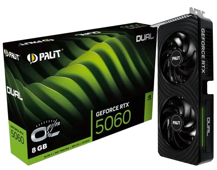 Palit RTX 5060 8GB Dual OC Palit (NE75060S19P1-GB2063D) Відеокарти image 1