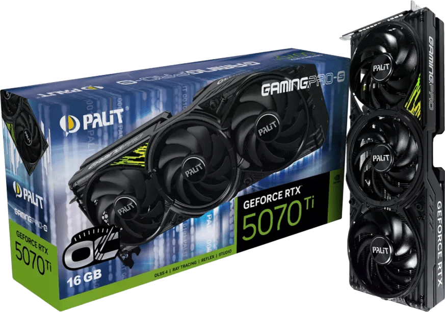 Palit RTX 5070 Ti 16GB GamingPro-S (NE7507T019T2-GB2031U) Відеокарти image 1