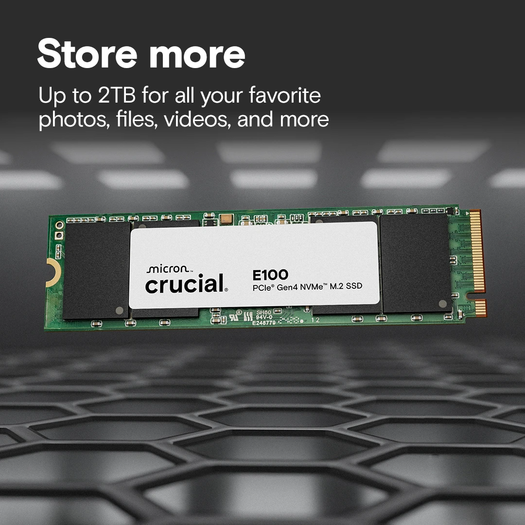 M.2 NVMe 1TB Crucial E100 (CT1000E100SSD8) Накопичувачі image 3