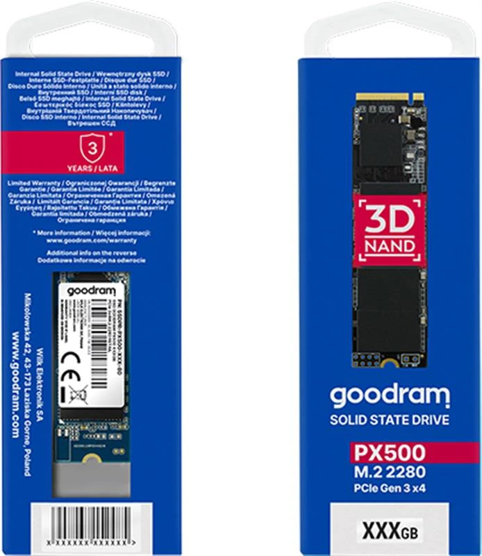 M.2 NVMe 1Tb Goodram PX500 Gen.3 (SSDPR-PX500-01T-80-G3) Накопичувачі image 2