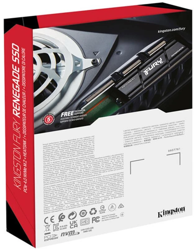 M.2 NVMe 1Tb Kingston FURY Renegade with Heatsink (SFYRSK/1000G) Накопичувачі image 3