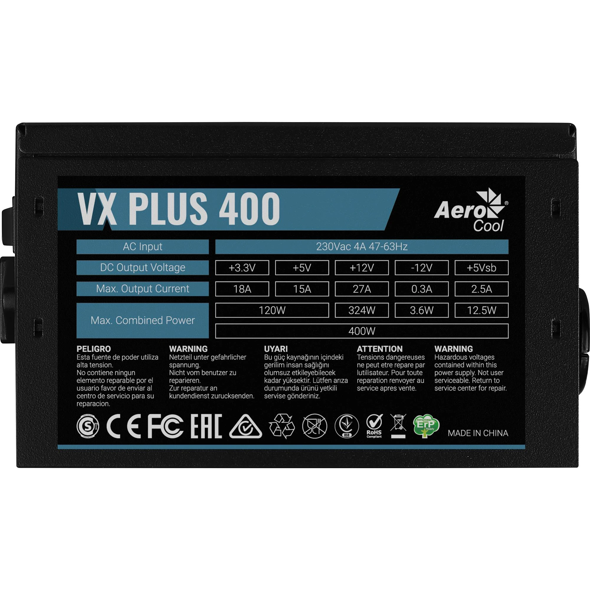 Блок живлення AeroCool VX Plus Stealth 400 (ACPN-VS40NEY.12) 400W Блоки живлення image 2