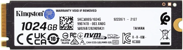 M.2 NVMe 1Tb Kingston KC3000 TLC (SKC3000S/1024G) Накопичувачі image 3