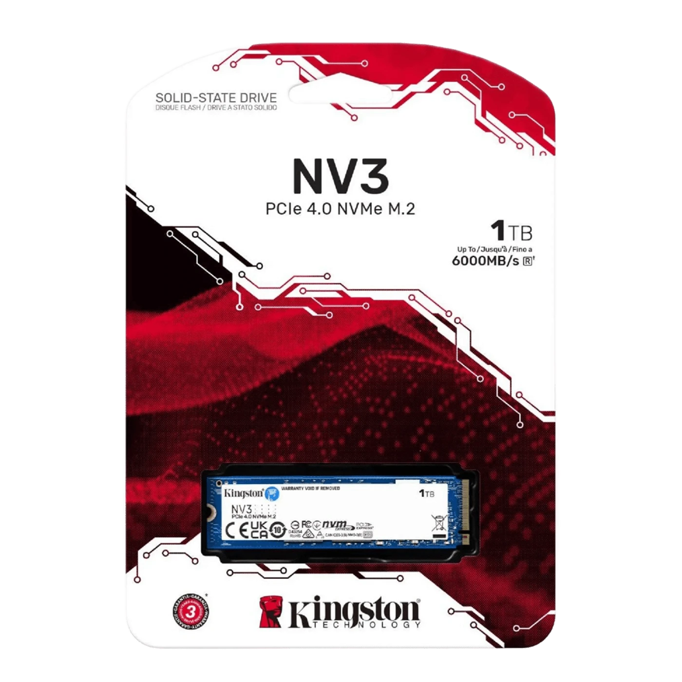 M.2 NVMe 1TB Kingston NV3 (SNV3S/1000G) Накопичувачі image 1