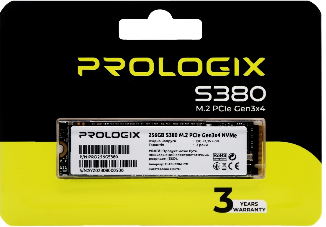 M.2 NVMe 256Gb Prologix S380 (PRO256GS380) Накопичувачі image 2