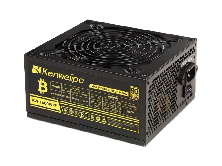 Блок живлення Kenweiipc 1600W (KW-1600WPF) Блоки живлення image 1