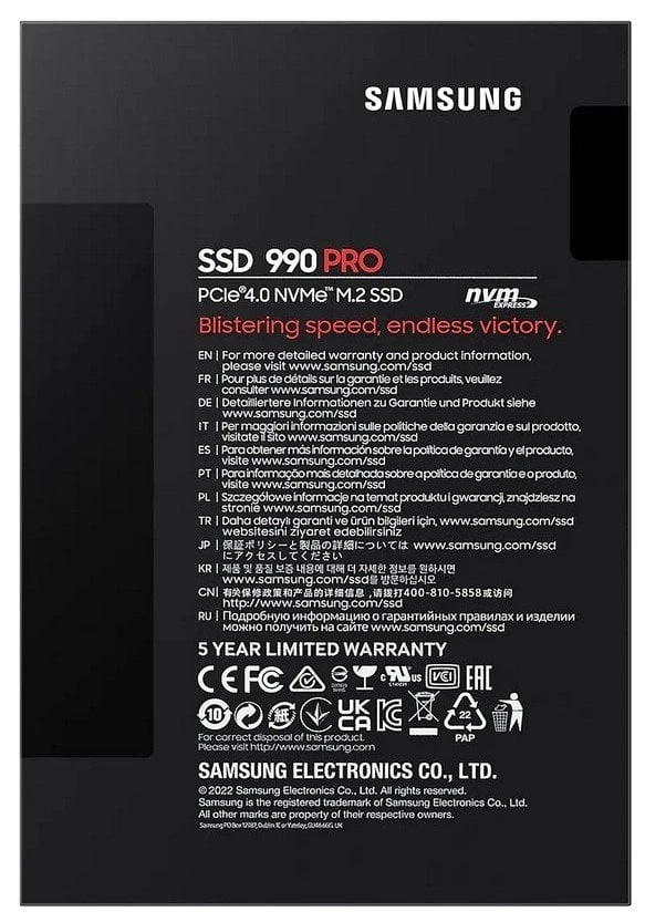 M.2 NVMe 2Tb Samsung 990 PRO (MZ-V9P2T0BW) Накопичувачі image 2