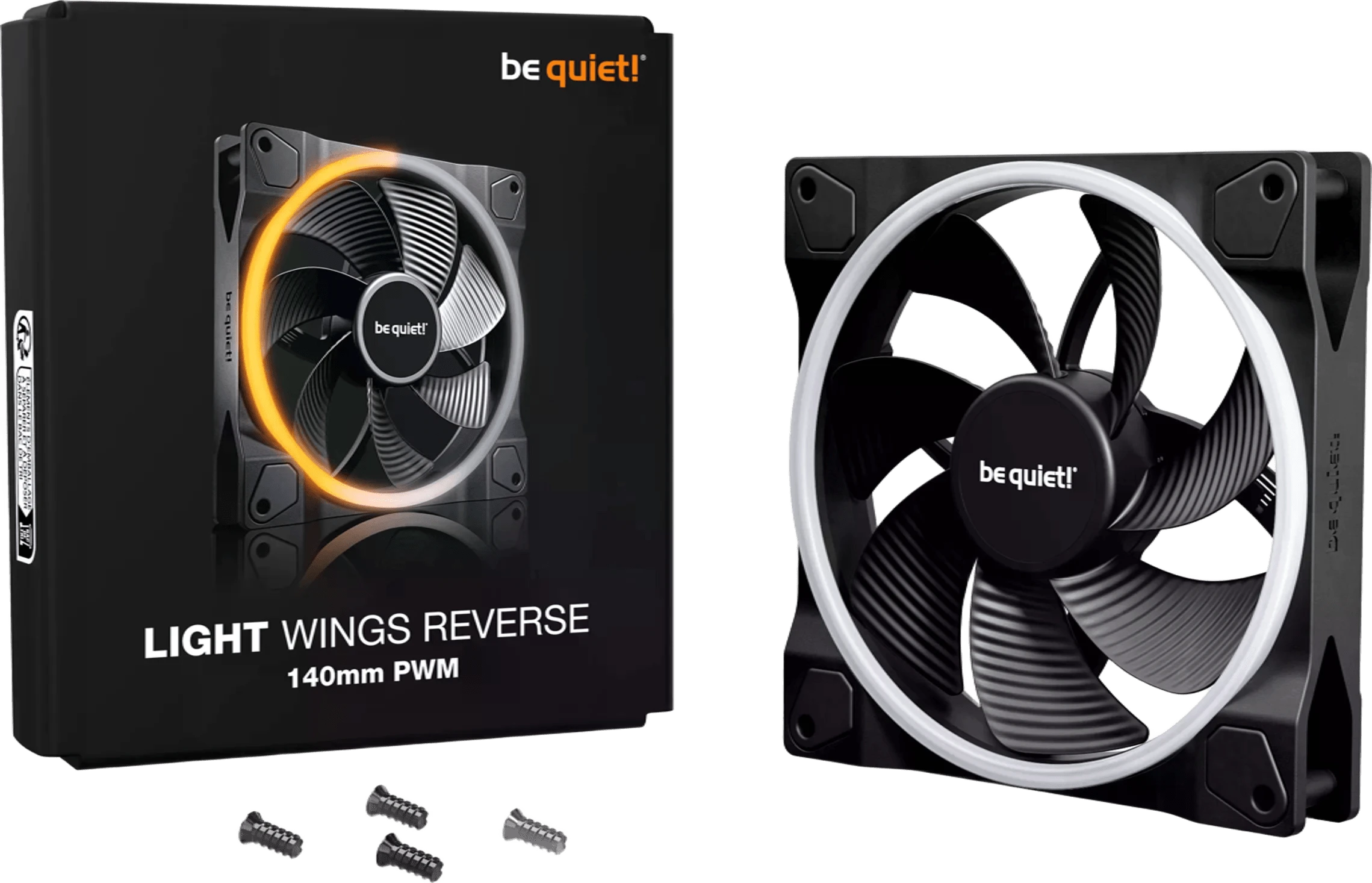 Вентилятор be quiet! Light Wings 140mm PWM Reverse Black (BL134) Вентилятори image 1