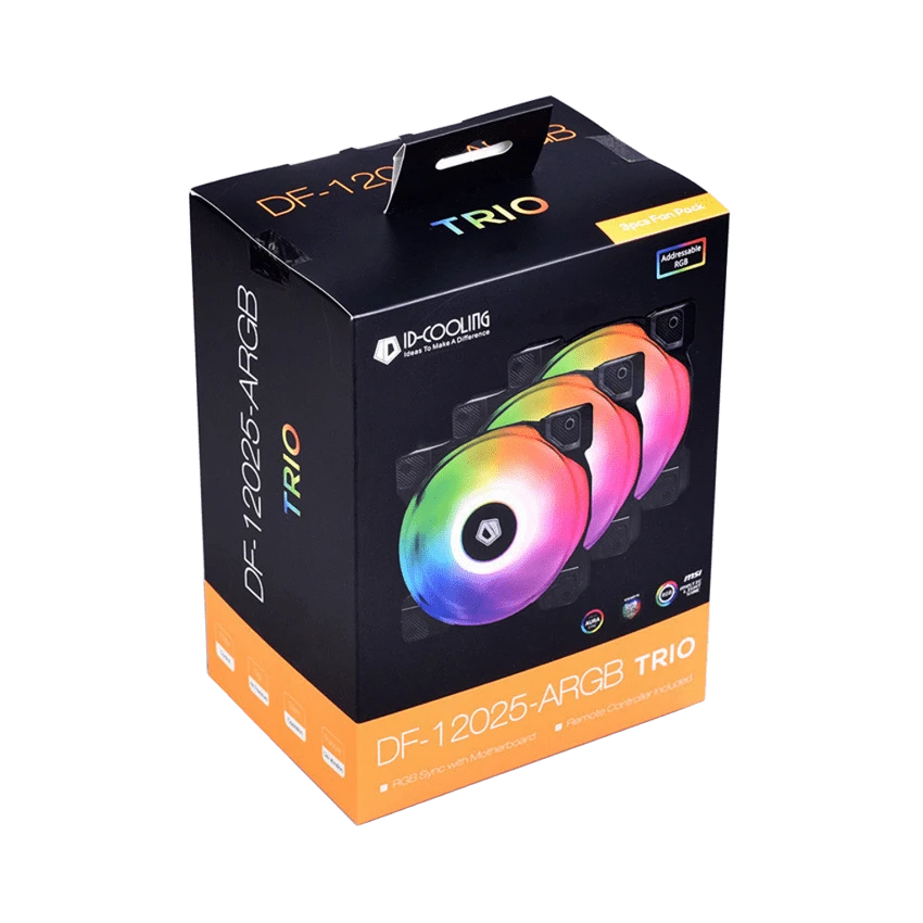 Вентилятор ID-Cooling DF-12025-ARGB Trio (лише 2шт.) Вентилятори image 2