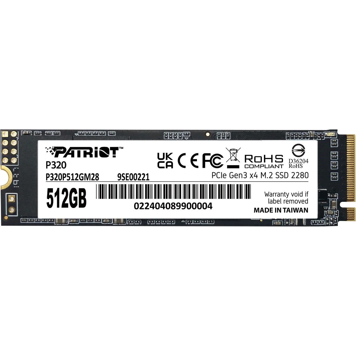 M.2 NVMe 512Gb Patriot P320 (P320P512GM28) Накопичувачі image 1