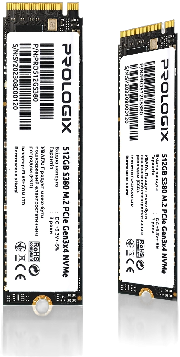 M.2 NVMe 512GB Prologix S380 (PRO512GS380) Накопичувачі image 1