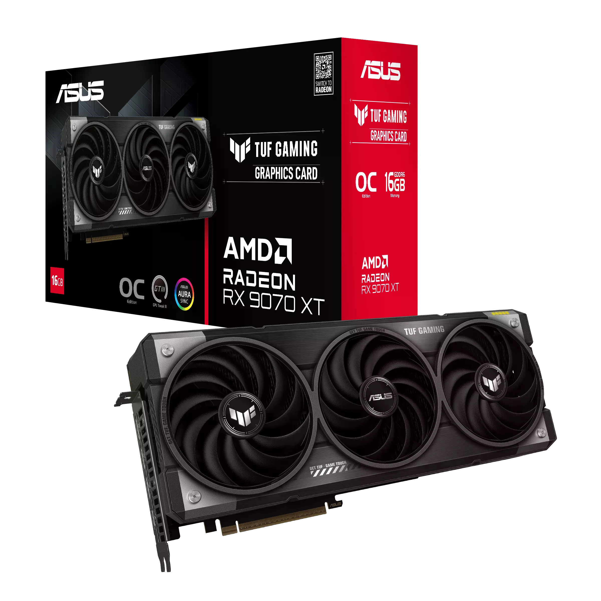 AMD Radeon Asus RX 9070 XT 16GB TUF Gaming OC (TUF-RX9070XT-O16G-GAMING) Відеокарти image 1