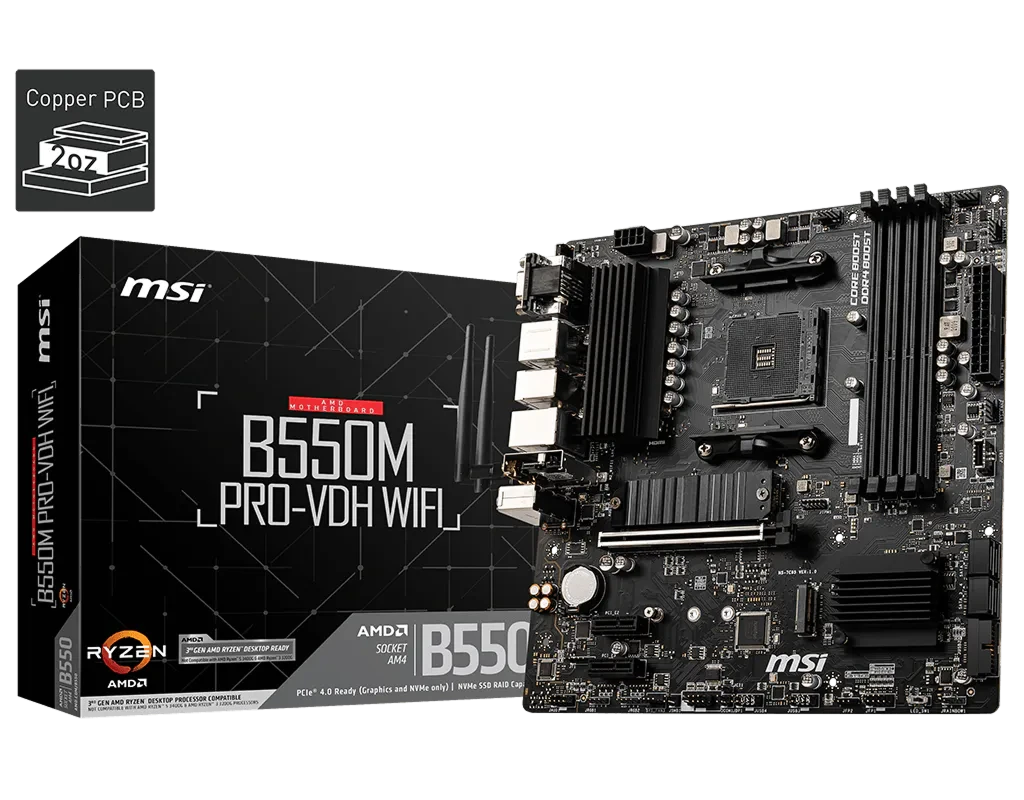 MSI B550M PRO-VDH WIFI Материнські плати image 1