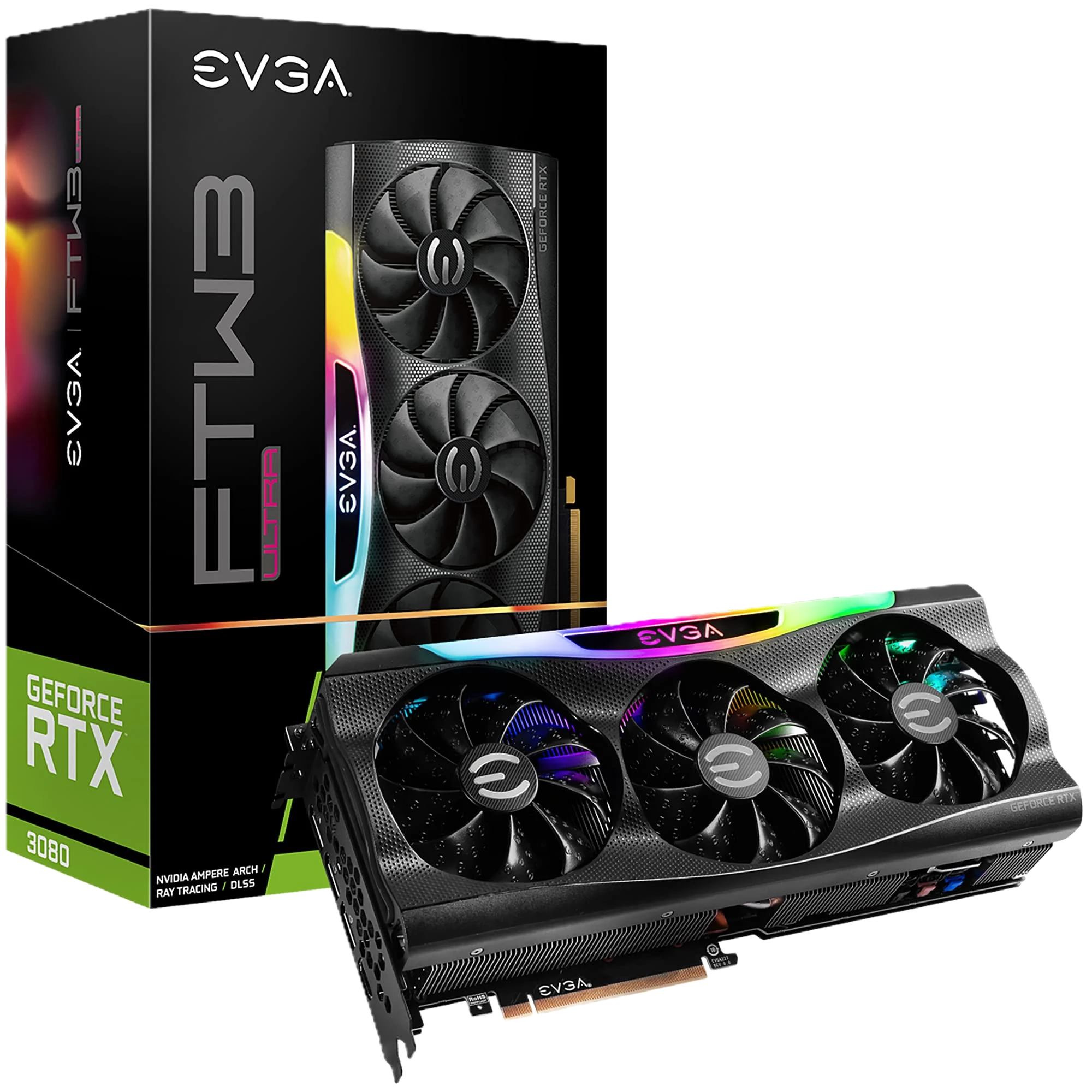 EVGA RTX 3080 FTW3 ULTRA GAMING (10G-P5-3897-KL) Відеокарти image 1