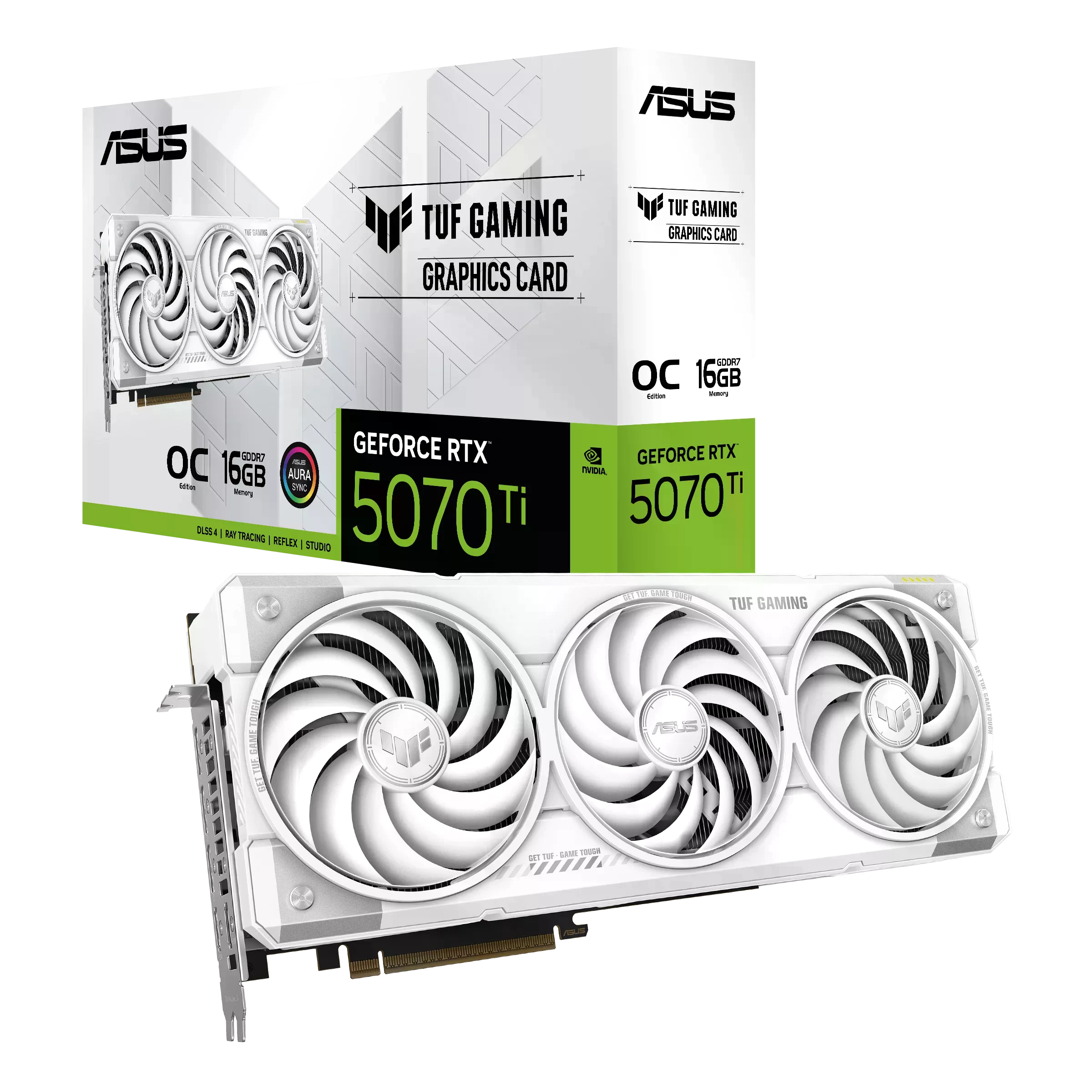 Asus RTX 5070 Ti 16GB TUF Gaming OC White (TUF-RTX5070TI-O16G-WHITE-GAMING) Відеокарти image 1