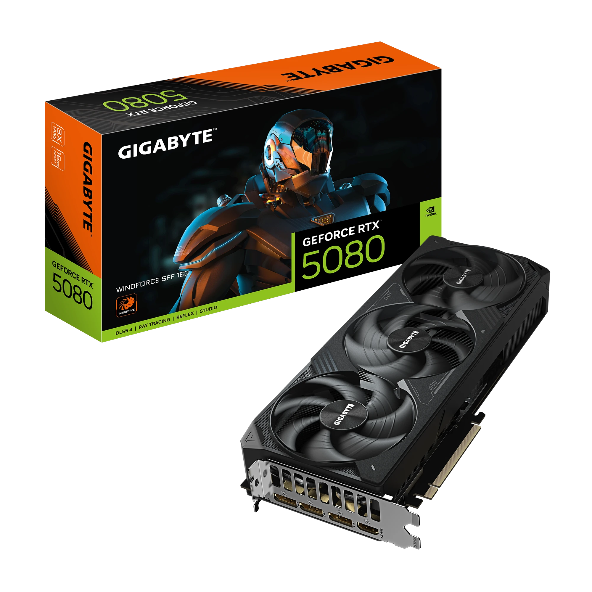 Gigabyte RTX 5080 16GB Windforce (GV-N5080WF3-16GD) Відеокарти image 1