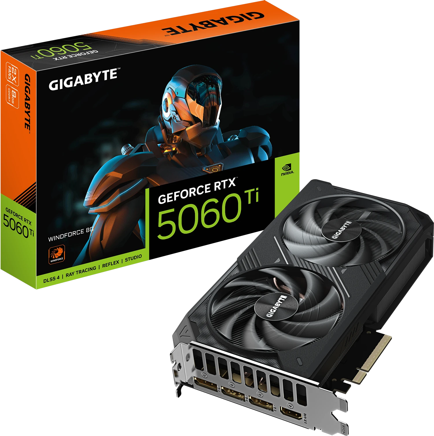 Gigabyte RTX 5060 Ti 8G WINDFORCE (GV-N506TWF2-8GD) Відеокарти image 1