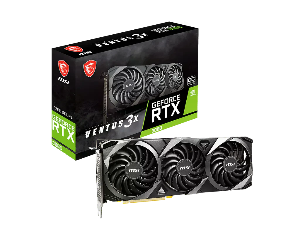 MSI RTX 3060 12G VENTUS 3X OC Відеокарти image 1
