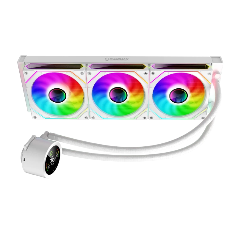 Водяне охолодження GAMEMAX IceBurg 360 Digital WH Охолодження image 1