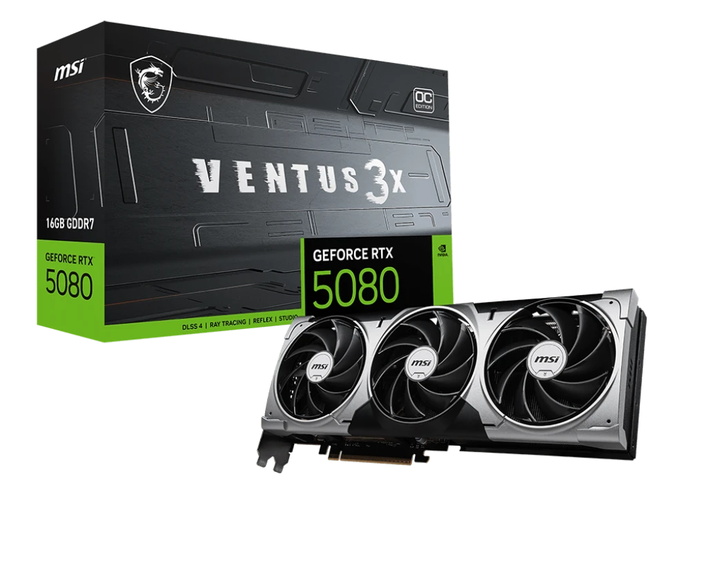 MSI RTX 5080 16G VENTUS 3X OC PLUS (RTX 5080 16G VENTUS 3X OC PLUS) Відеокарти image 1