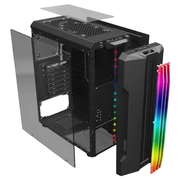 Корпус 1stPlayer R3-A-3R1 Color LED Black без БЖ Корпуси image 2