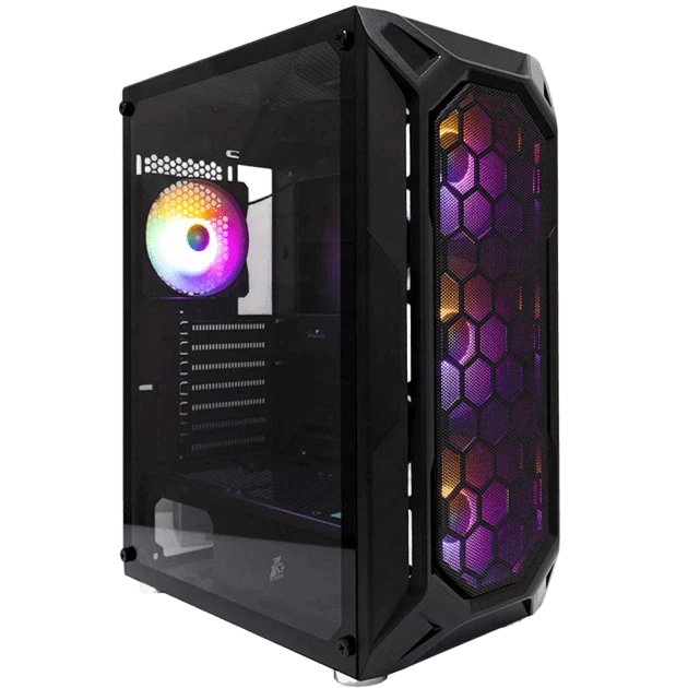 Корпус 1stPlayer X6-BK-4F1 Black без БЖ Корпуси image 1