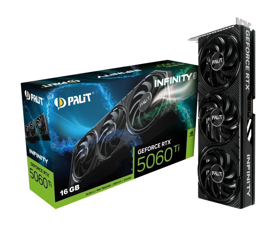 Palit RTX 5060 Ti 16GB INFINITY 3 (NE7506T019T1-GB2061S) Відеокарти image 1