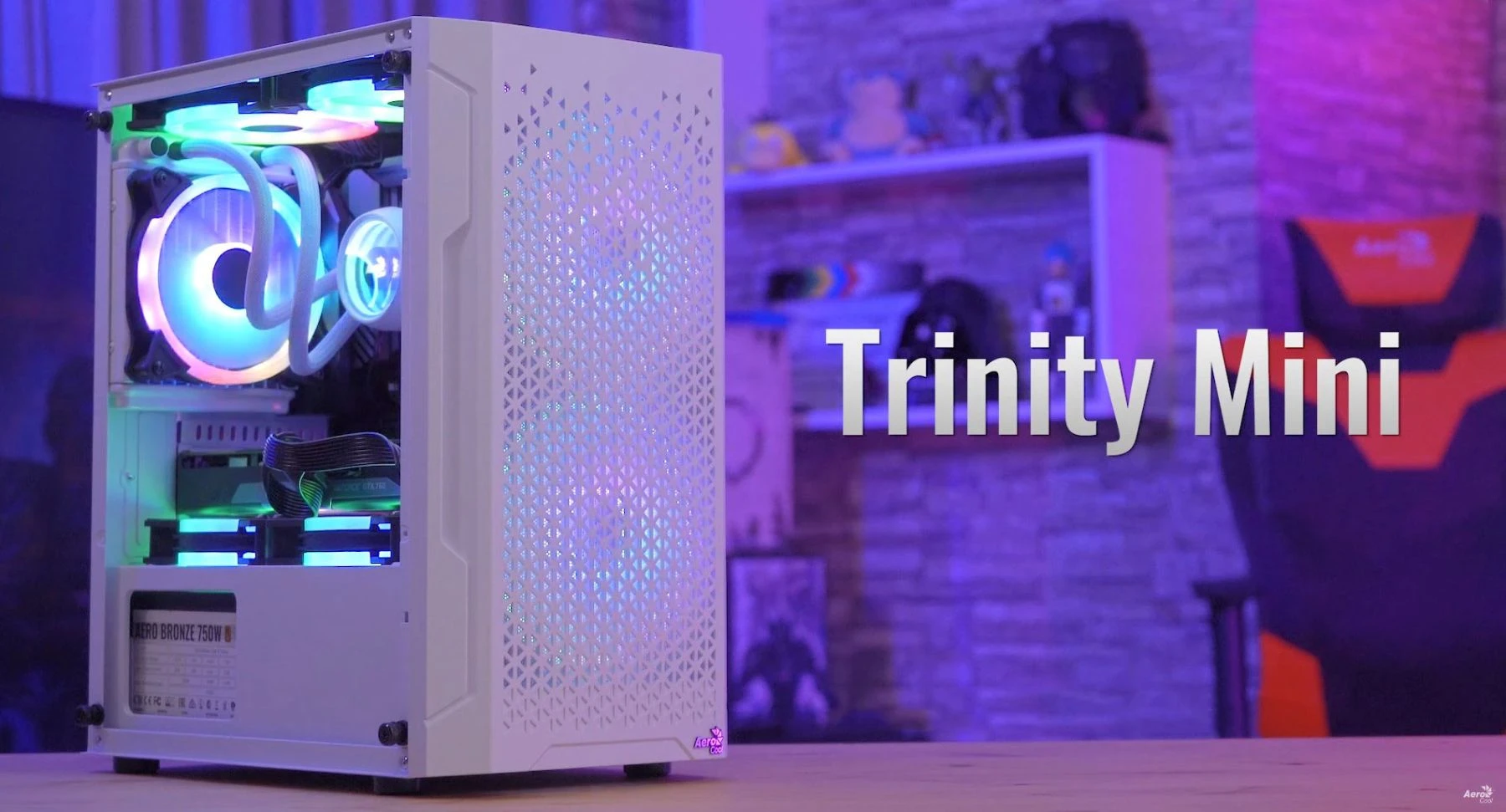 Корпус Aerocool Trinity Mini Tempered glass White (ACCS-PV32033.21) Корпуси image 2