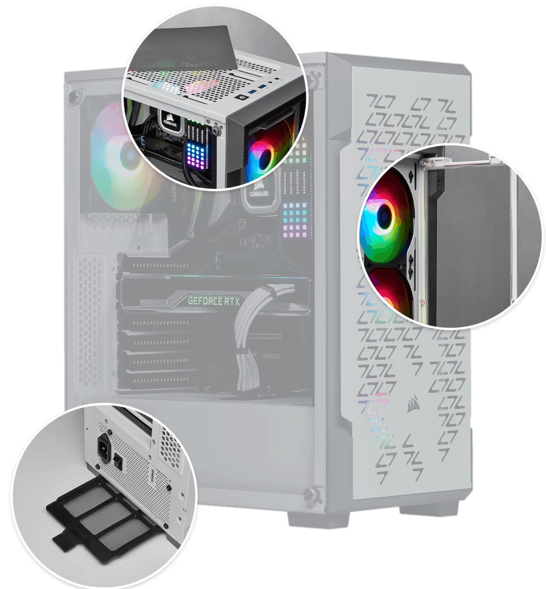 Корпус Corsair 220T RGB Airflow White (CC-9011174-WW) Корпуси image 4