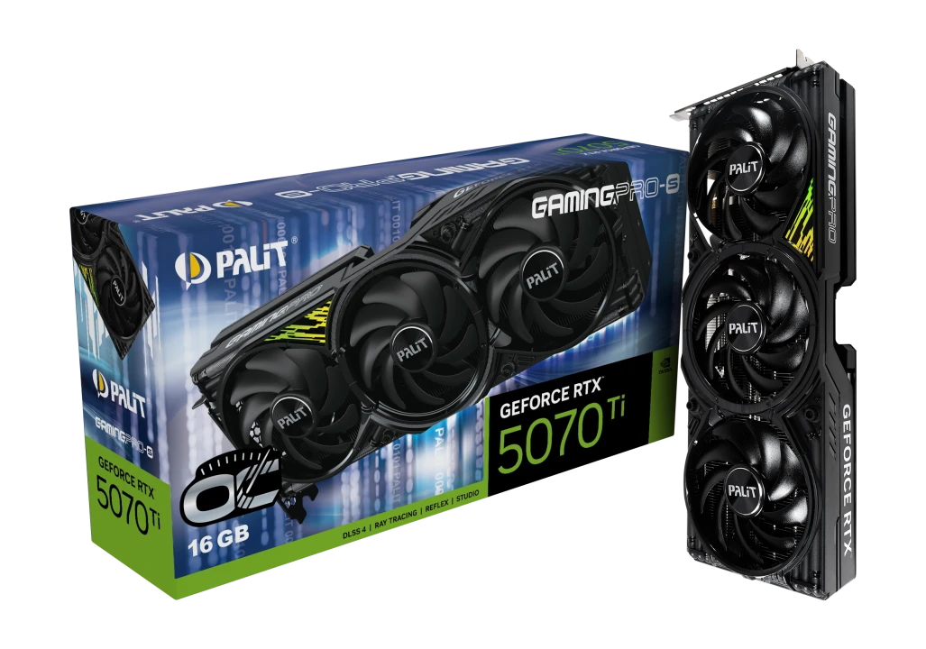Palit RTX 5070 Ti 16GB GamingPro-S OC (NE7507TS19T2-GB2031U) Відеокарти image 1