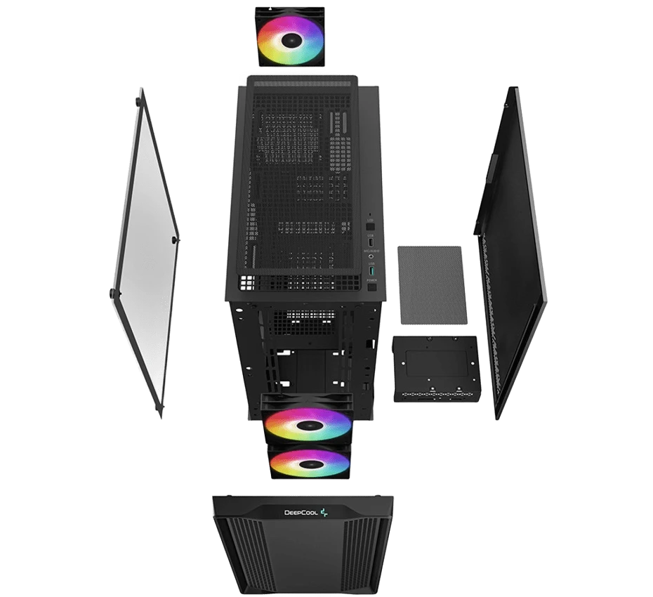 Корпус DeepCool CC360 ARGB без БЖ (R-CC360-BKAPM3-G-1) Black Корпуси image 3