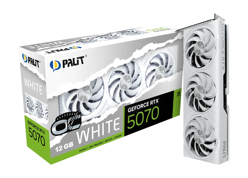 Palit RTX 5070 White OC 12GB (NE75070U19K9-GB2050W) Відеокарти image 1