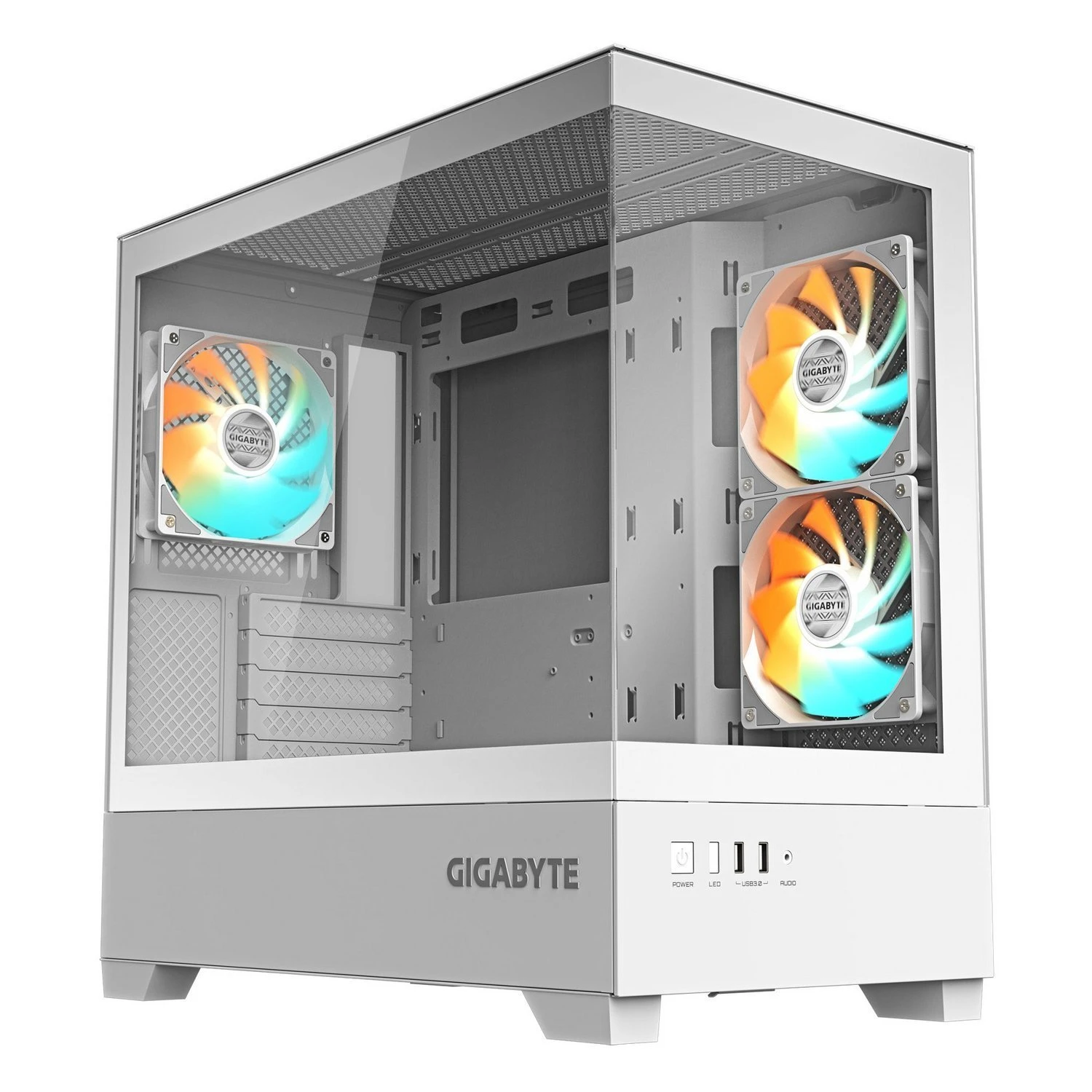 Корпус Gigabyte C201 Panoramic Tempered Glass Ice без БЖ (GB-C201PI) Корпуси image 1