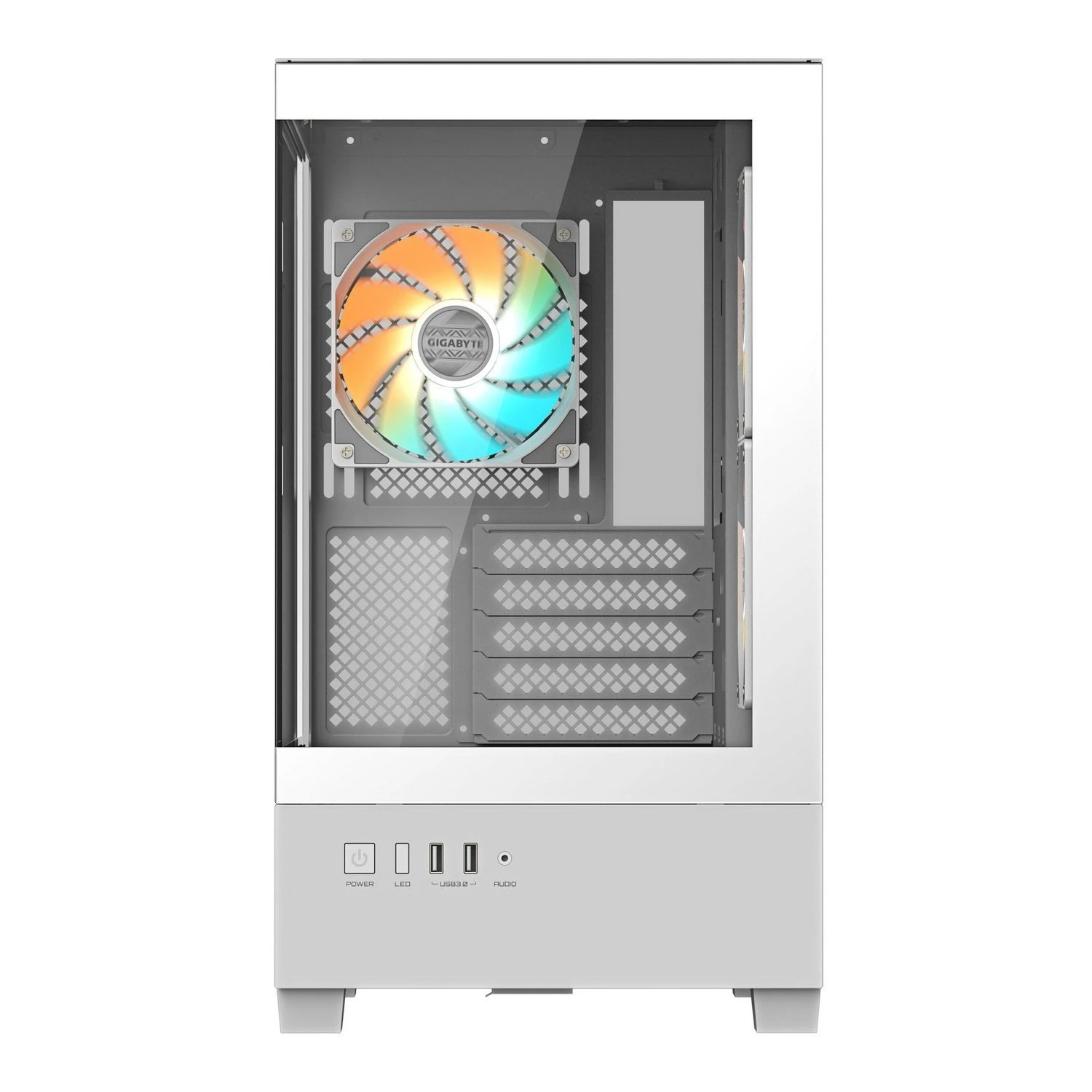 Корпус Gigabyte C201 Panoramic Tempered Glass Ice без БЖ (GB-C201PI) Корпуси image 4