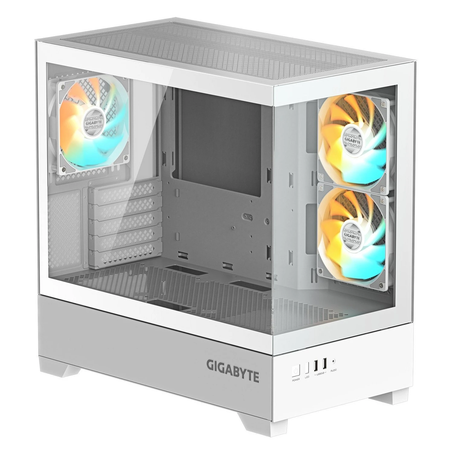 Корпус Gigabyte C201 Panoramic Tempered Glass Ice без БЖ (GB-C201PI) Корпуси image 3