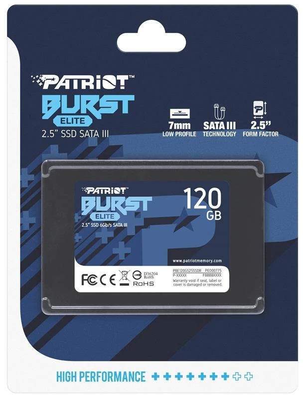 SSD 2.5 120GB PATRIOT Burst Elite (PBE120GS25SSDR) Накопичувачі image 2