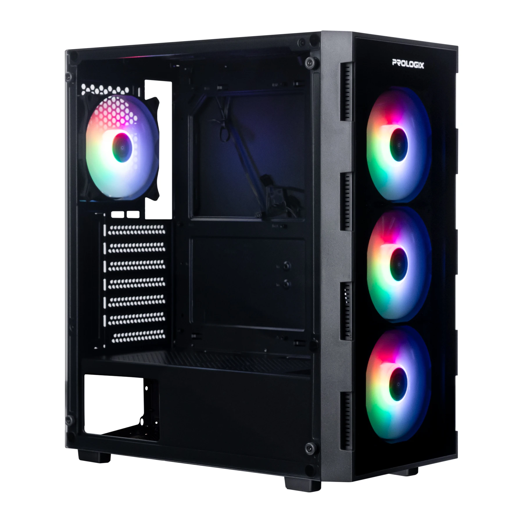 Корпус Prologix E114 Tempered Glass Black Корпуси image 1