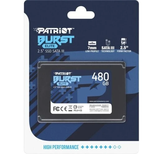 SSD 2.5 480Gb Patriot Burst Elite (PBE480GS25SSDR) Накопичувачі image 3