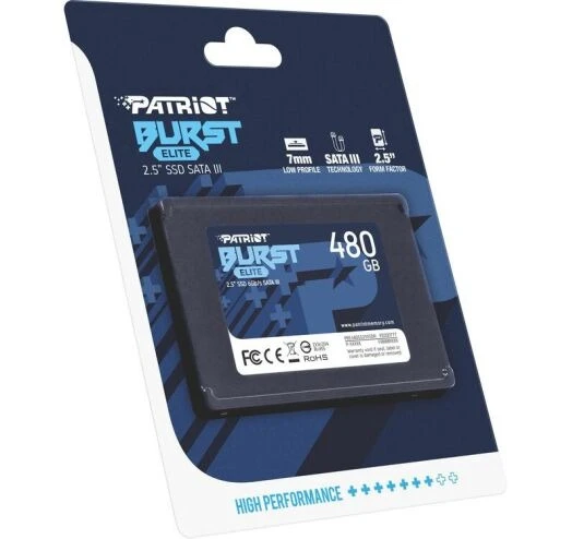 SSD 2.5 480Gb Patriot Burst Elite (PBE480GS25SSDR) Накопичувачі image 2