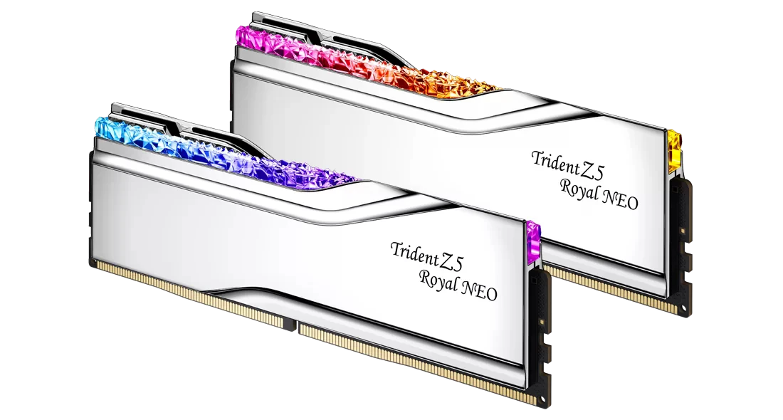 DDR5 32GB (2x16) 8000MHz G.Skill Trident Z5 Royal NEO RGB Silver (F5-8000J3848H16GX2-TR5NS) Оперативна пам'ять image 3